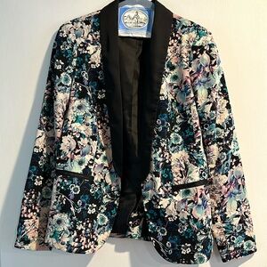 LC satin floral blazer